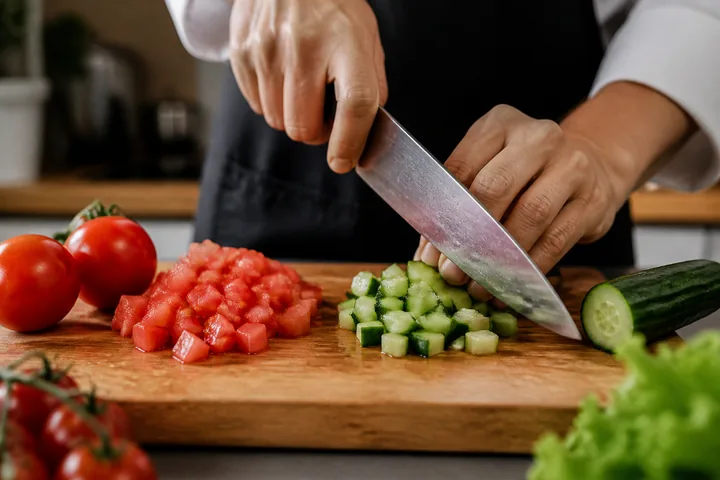 Corte os legumes