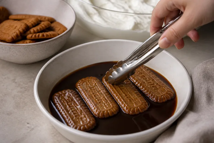 Molhe os biscoitos