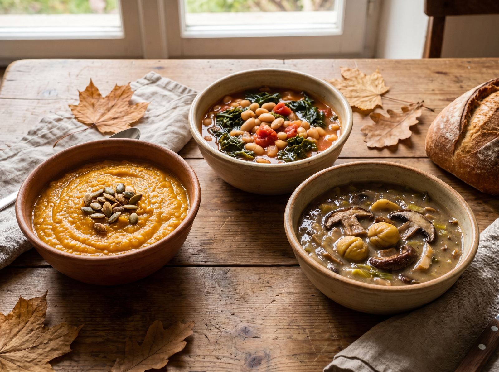 3 sopas nutritivas de outono