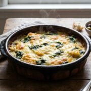Bacalhau espiritual com espinafres